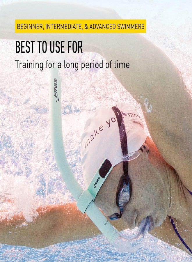 FINIS Glide Center-Mount Swim Snorkel for Adults - Adjustable Fit - Technique & Endurance Training - Mint Green - Image 5